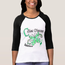 Enfermedad celiaca de la mariposa 2 del vitral camiseta
