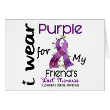 Enfermedad de Alzheimers llevo la púrpura para mi  Tarjeta