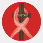 Enfermedad de RedHeart/cinta del SIDA/VIH Pegatina Redonda