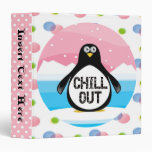 Enfríe hacia fuera la carpeta de Avery del pingüin