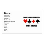 Engage In Mental Gymnastics Play Bridge Card Suits Business Card Templates