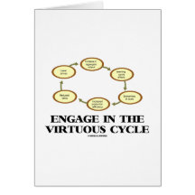 Engage In The Virtuous Cycle (Macroeconomics) Greeting Cards