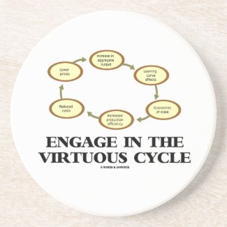 Engage In The Virtuous Cycle (Macroeconomics) Drink Coasters