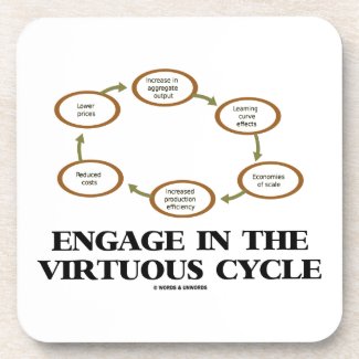 Engage In The Virtuous Cycle (Macroeconomics) Coasters