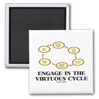 Engage In The Virtuous Cycle (Macroeconomics) Fridge Magnets