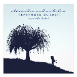 Engaged Embrace Save the Date Announcement: blue