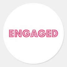 Engaged Round Sticker