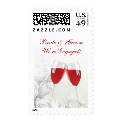Engagement Announcement Postage Stamp