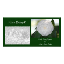 Engagement Camellia Photo Cards