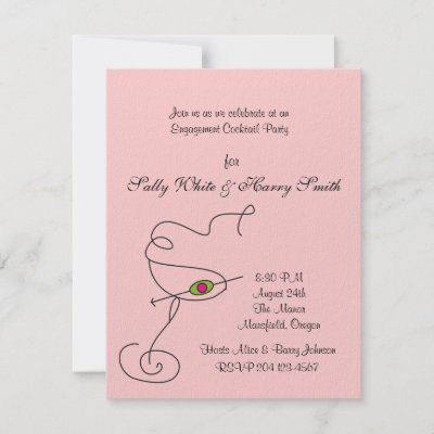 Cocktail Party Invitations on Engagement Cocktail Party Invitation From Zazzle Com