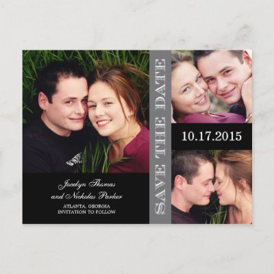 Engagement Collage Save The Date Announcement Post Cards