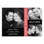 Engagement Collage Save The Date Card - Coral invitations