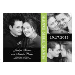 Engagement Collage Save The Date Card - Lime invitations