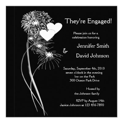 Engagement Fireworks Invitation
