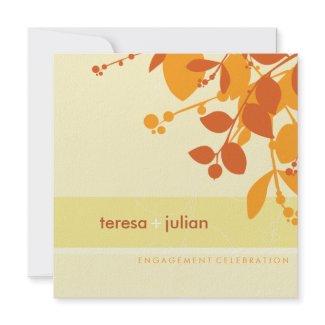 ENGAGEMENT INVITATIONS :: nature silhouette 7SQ invitation