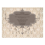 Engagement Party Antique Chandelier Photo Invite