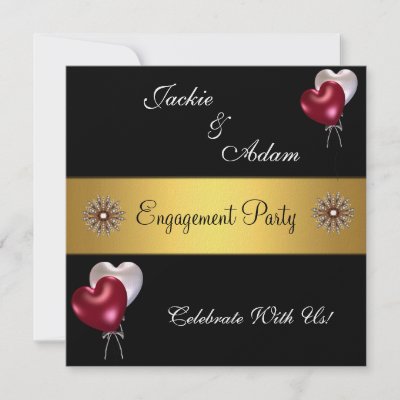 Black And White Wedding Balloons. Engagement Party Black Red