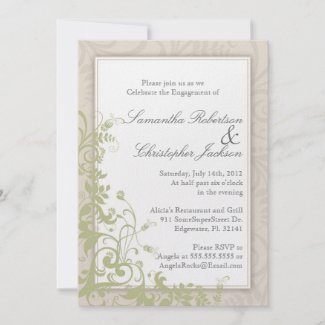 Engagement Party Elegant Vintage Wedding Invite