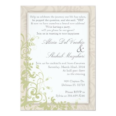 Engagement Party Elegant Vintage Wedding Invite