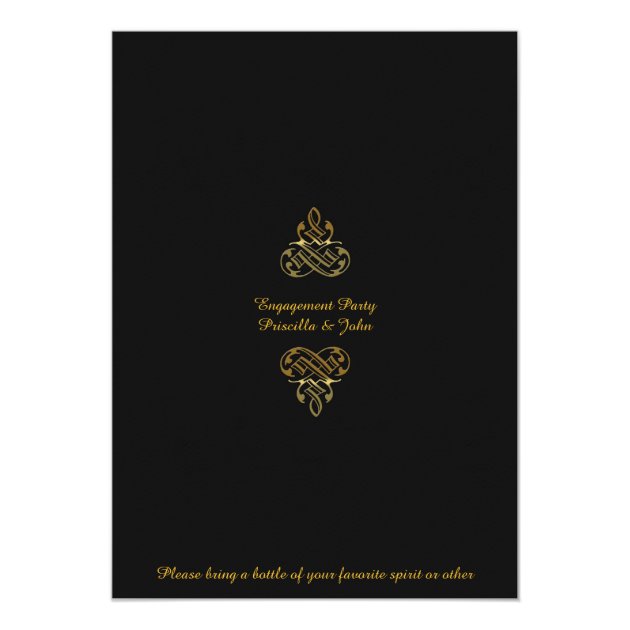 Engagement Party, great Gatsby, art-deco, black Card