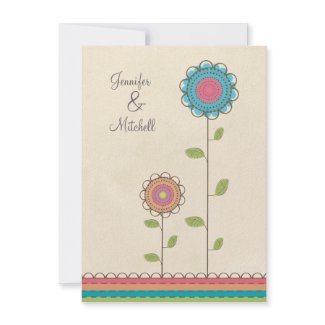 Engagement Party Happy Colorful Flowers Invitation invitation