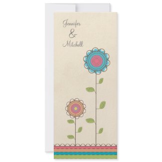 Engagement Party Happy Colorful Flowers Invitation invitation