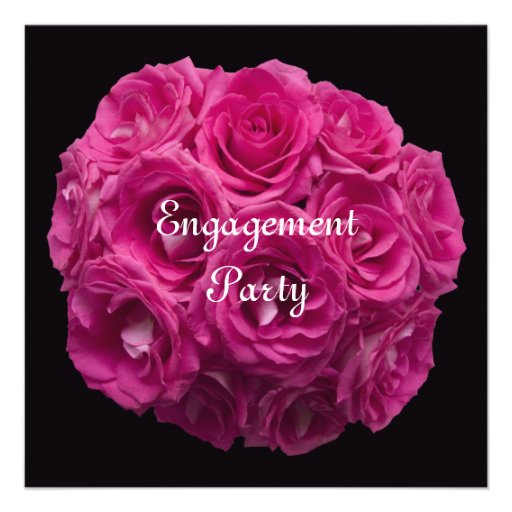 Engagement Party Invitation -- Pink Roses