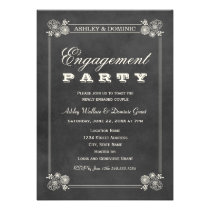 Engagement Party Invitations | Black Chalkboard