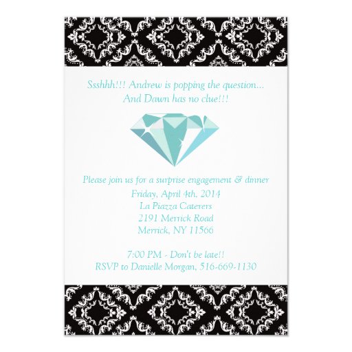 Engagement Party Invitations (Teal) - Danielle