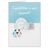 Engagement Penguin card Greeting Card