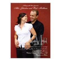 Engagement Photo Modern Wedding Invitations