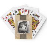 Engagement Photo Rustic Vintage Wedding Poker Deck