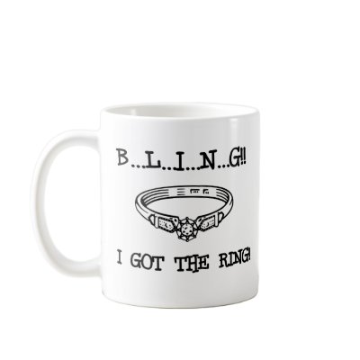 Engagement Ring Bling Coffee Mug