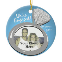 Engagement Ring Photo Ornament