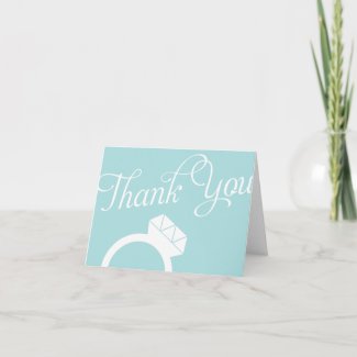Engagement Ring Thank You Cards card