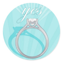 Engagement Ring "Yes" - blue stickers