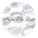 Engagement Rings Save the Date Sticker