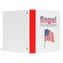 Engel for Congress Patriotic American Flag Vinyl Binder