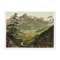 Engelberg Valley, from the Arni Alps, Unterwald, S Postcard