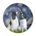 Engilsh Springer Pair - Starry Night Refrigerator Magnets