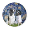 Engilsh Springer Pair - Starry Night magnets