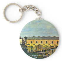 Engine Of The Pump In Marly By Sisley Alfred Keychains