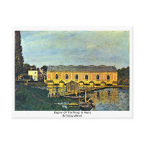 Engine Of The Pump In Marly By Sisley Alfred Post Card