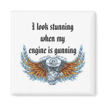 Engine wings, I look stunning when my engine is... Refrigerator Magnet