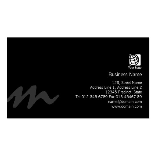Engineer BoldScript Monogram BusinessCard Business Card Template (back side)