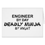 Engineer Deadly Ninja by Night Greeting Card