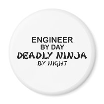 Engineer Deadly Ninja by Night Fridge Magnet