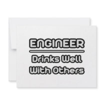 Engineer...Drinks Well With Others invitations by engineershirts Engineer...Drinks Well With Others invitations