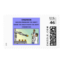 engineer engineering joke postage stamp