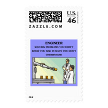 engineer engineering joke postage stamps
